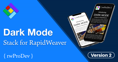 Dark Mode Version 2 Stack for RapidWeaver