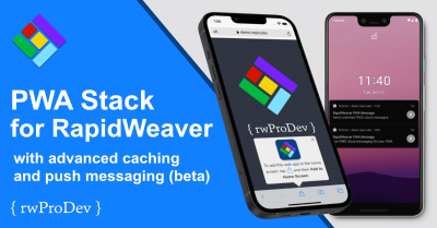 PWA Stack for RapidWeaver with advanced caching and push messaging