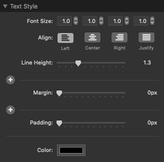 Text Style Settings